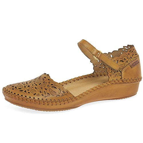 Image of PIKOLINOS P. Vallarta Women's Semi-Open Shoes | Leather | Hook-and-Loop Closure | Mid Heel | Size UK 2-8