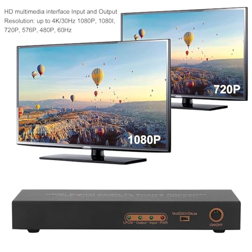 Image of 4K HDMI Audio Converter DAC LPCM HDMI Audio Extractor Optical Digital to Analog 2CH 5.1CH 7.1CH SPDIF RCA Output