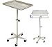 InkBed Extra Large Chrome Steel Single-Post Mayo Instrument Stand with Lift Out Work Tray