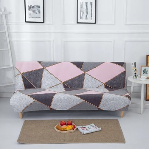 Housse de canapé sans bras extensible S 160-190cm - Couvre canapé imprimé lavable