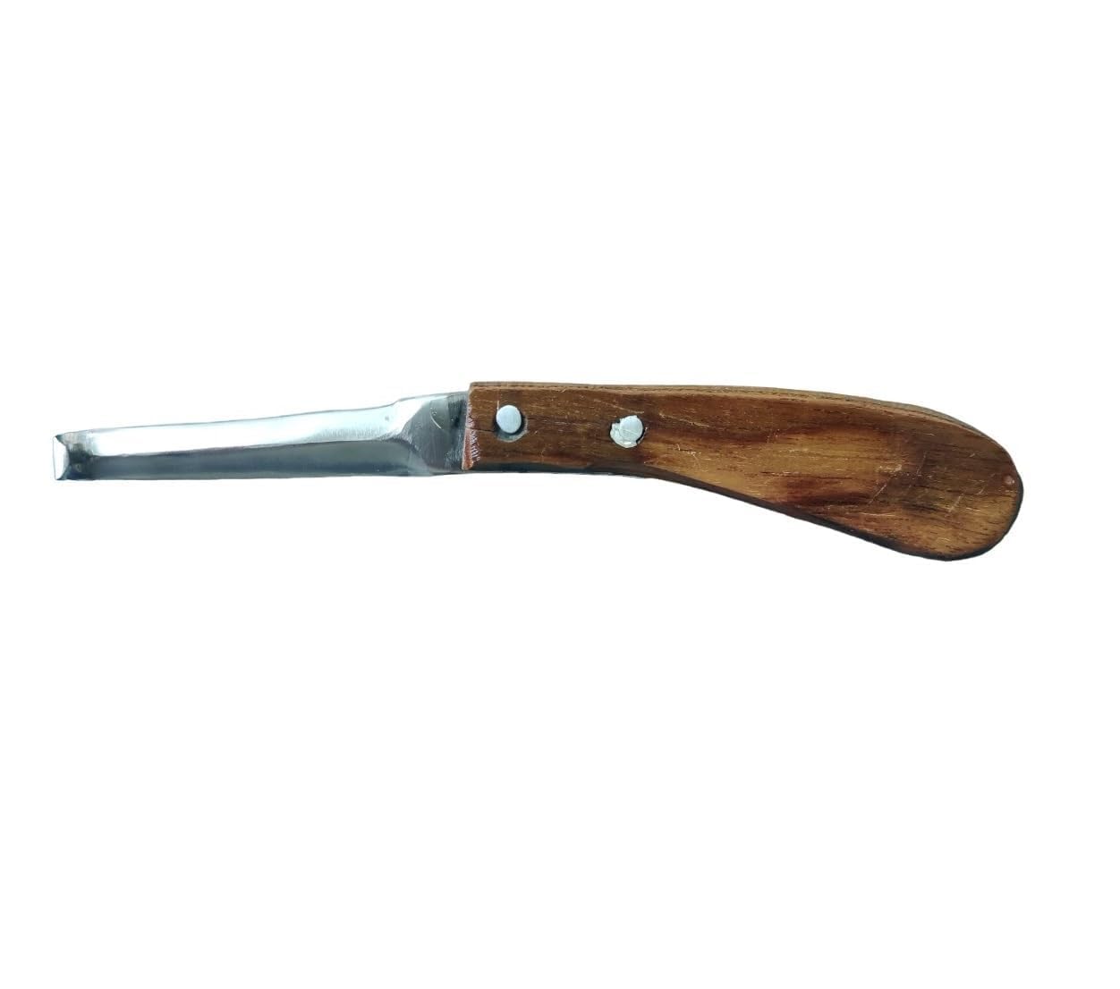 Bethlehem Hoof Knife for Cow Horse Sheep Goat Donkey | Dual Sided Stainless Steel Blade for Hoof Trimming | Wooden Handle Anti Slip Grip | Rust Resistant Heavy Duty Farrier Tool 9 Inch-picture-12