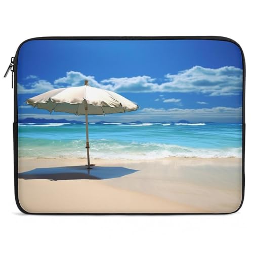 Funda para laptop 17 pulgadas resistente al agua con diseño exclusivo Umbrella on Beach