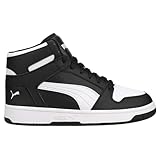 PUMA Mens Rebound Layup Wide High Sneakers Shoes Casual - Black, White - Size 6.5 M