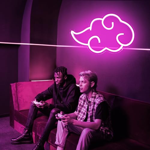 Image of SmilingTown Cloud Neon Signs for Wall Decor USB Operated Neon Art Decorative Lights for Bedoom Home Gameroom Office Bar Pub Club Christmas Party Supplies Gift Idea (Pink)