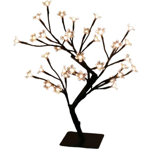 Artibetter Lámpara De Árbol De Cerezo Led Con 36 Luces Luz Decorativa Para Mesita De Noche Y Escritorio Ideal Para Hogar Bodas Y Fiestas Con Ambiente Romántico