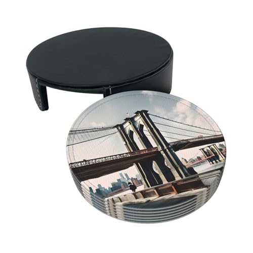 Dessous de verre Brooklyn Bridge S de qualité premium, set de table chic en polyuréthane
