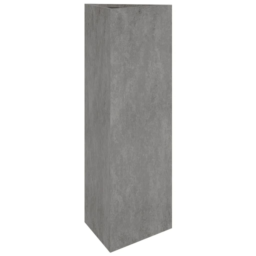Macetero de 30 x 26 x 75 cm, de acero corten, para interior, grande, para terraza, jardín, patio, parques