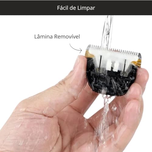 Máquina de Tosar Pet Profissional Kit Maquininha de Tosa Silenciosa Recarregável Para Cães Gatos com