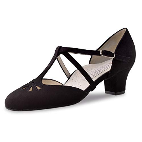 Chaussures de danse Lea Werner Kern en cuir noir avec maintien de cheville UK 2