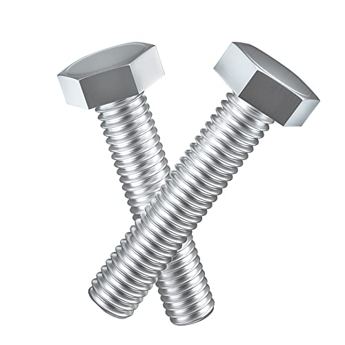 Image of 3 /8-16 x 2 (5 /8 to 7 inch Optional) Hex Head Screw Bolt, Stainless Steel 18-8(304), Fully Threaded,10pcs