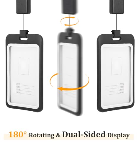 Suporte de crachá de identificação, cordões ajustáveis para crachás de identificação, suporte de cra