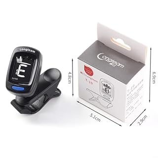 HEIBTENY Accordeur de guitare à clipser pour guitare acoustique, basse, ukulélé avec batterie T-19 – Noir - Les Beatles, Paul McCartney, John Lennon, RIngo Starr, George Harrison HEIBTENY Accordeur de guitare à clipser pour guitare acoustique, basse, ukulélé avec batterie T-19 - Noir – Image 4