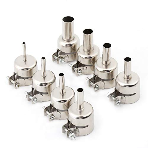 Miniatura 5 de Samfox Kit Accesorios Pistola Calor, Pistola Aire Caliente Boquillas Resistentes Al Calor Puntas Herramienta Herramientas Reparación Estación Soldadura Aire ?3 4 5 6 7 8 10 12mm 8pcs Set