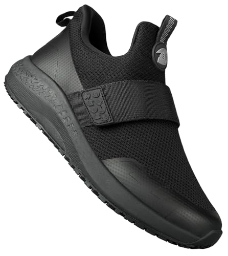 Delobi Non Slip Work Shoes for Men Food Service Slip On Chef Kitchen Shoes Waterproof Work Shoes Restaurant Slip Resistant Walking and Casual Breathable Working Footwear Black Size 10.5