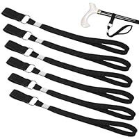 JIEYAO 6 Stück Gehstock-Handgelenkriemen, Handgelenkschlaufe für Gehstöcke Krücken-Handgelenkschlaufe Robuste Nylon Gehstock Schlaufe mit Metallring Armband für Gehstock Zubehör für Wanderkrücken