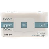 Vista 1 de Royal Toallitas femeninas de limpieza íntima para higiene vaginal, limpieza personal, cuidado menstrual, piel sensible y eliminación de olores, sin