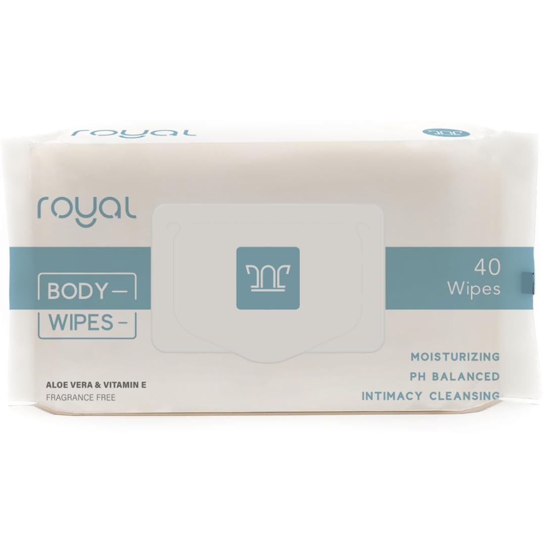 Royal Intimate Cleansing Feminine Wipes for Vaginal Hygiene Personal Cleansing Period Care Sensitive Skin Odor Removal - Unscented