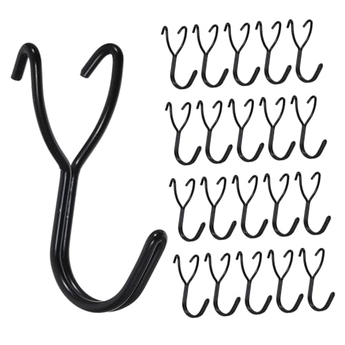 Homoyoyo 20pcs Stainless Steel Hook Removable Hooks for Pegboard Wall Organizer Garage Storage