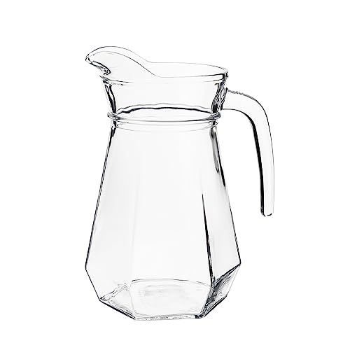 Galicja Wasserkrug Ozzy – Wasserkanne – Wasserkrug Glas – Kanne Glas – Water Jug Glass – Wasserbehälter Glas – Pitcher Glas – Glaskanne – Teekanne Glas 1,2 L