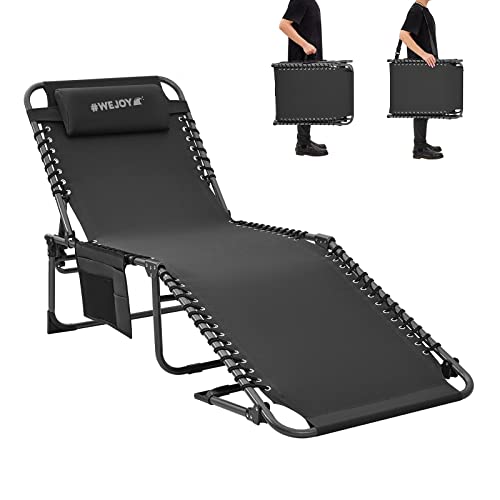 #Wejoy Chaise Lounge Chair Outdoor Folding Deck Sun Lounger Chair For Outside Beach Patio Pool Lawn Sunbathing Sun Tanning #TOP14