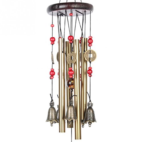 DWE Wind Chimes Bell, Chinese Metal Bell Lucky Feng Shui Bell Hanging Charm(Lucky)