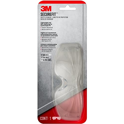 3M SF200-WV6 SecureFit gafas de seguridad, Objetivo: borrar/AF