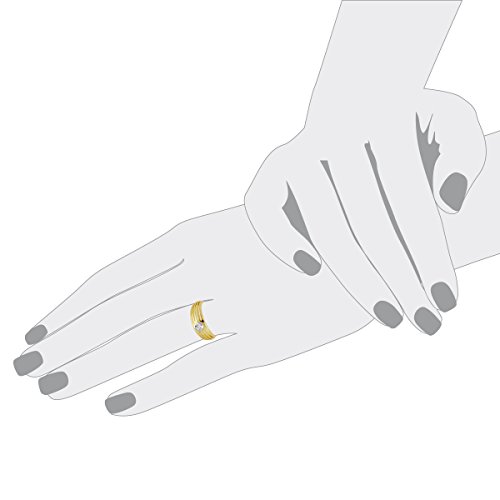 Diamond Line Damen - Ring 375er Gold 1 Diamant ca. 0,01 ct.