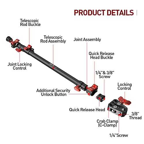 Amazon.com : IFOOTAGE Slider Support Arm with Super C Clamp,32inch
