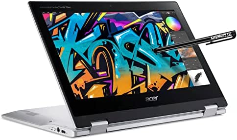 Acer Spin 311-2H 11.6" 2-in-1 Touchscreen Chromebook (Intel 4-Core Celeron N4000, 64GB eMMC, 4GB RAM, Stylus, Webcam, IPS) Flip Convertible Home & Education Laptop, IST Computers Pen, Chrome OS