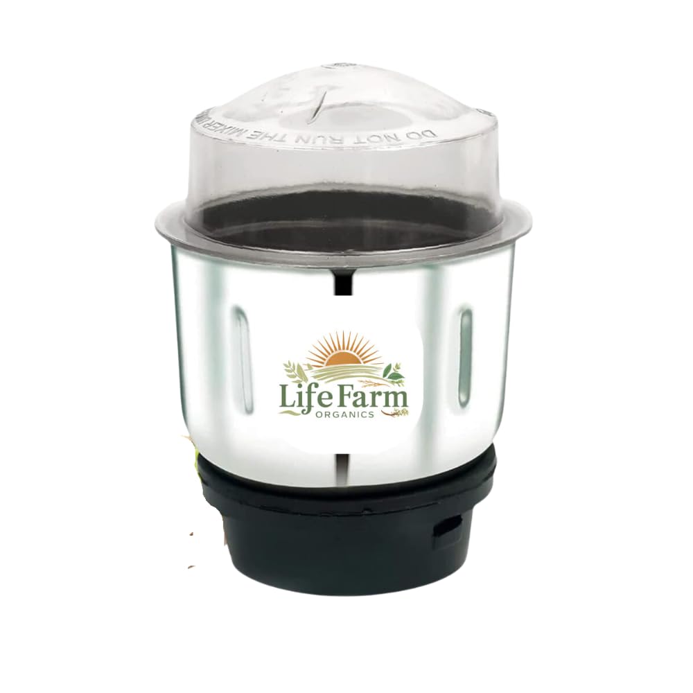 Bajaj Mixer Grinder Suitable - LFO Chutney jar 700ML(Black & White), Stainless Steel, Universal Compatibility For All Mixer-image-39