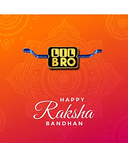 Image of TheYaYaCafe Gold Acrylic Lil Brother & Lil Sis Rakhi Combo | Printed Set for Kids