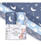 100% Organic Cotton Fitted Sheets for Graco Pack n Play, Babyletto, Pamo Babe, Hiccapop, Dream on...
