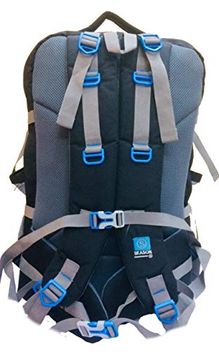 Image of Season Hiking Trekking Backpack Rucksack - 45+ L (Black) by Zordaar