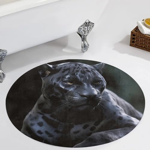 Alfombra de pantera negra pequeña y lavable para decorar el dormitorio 6