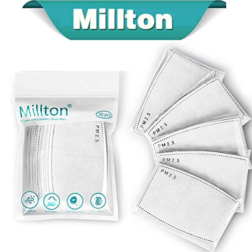 50 filtros de carbono ativado substituíveis para filtros PM 2,5 (50 peças)