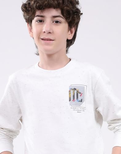 Image of Monte Carlo Boys Printed Regular Fit Round Neck Full Sleeve T-Shirt | Comfortable Kids wear | Fun Printed Style | Soft Cotton Casual Outfit | Full Sleeve T-Shirt for Boy's