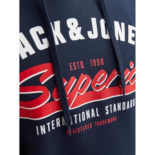 JACK & JONES Jjelogo Noos Sweat à Capuche à 2 col 24/25 Sweatshirt, Sky Captain, XL Homme