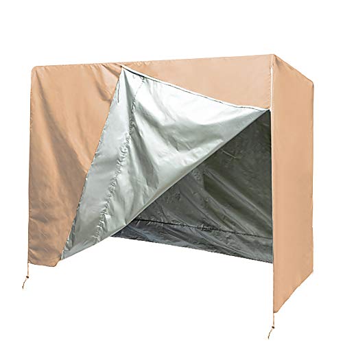 QEES Swing Chair Cover, Heavy Duty Waterproof 3 Swing Seaters Cover, Hammock Canopy Swing Cover, Patio Furniture Cover (2#)