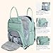 BabbleRoo Diaper Bag Backpack - Baby Essentials Travel Bag - Multi Function Water Resistant Diaper Bag, Travel Essentials Baby Bag with Changing Pad, Stroller Straps & Pacifier Case – Sage Green