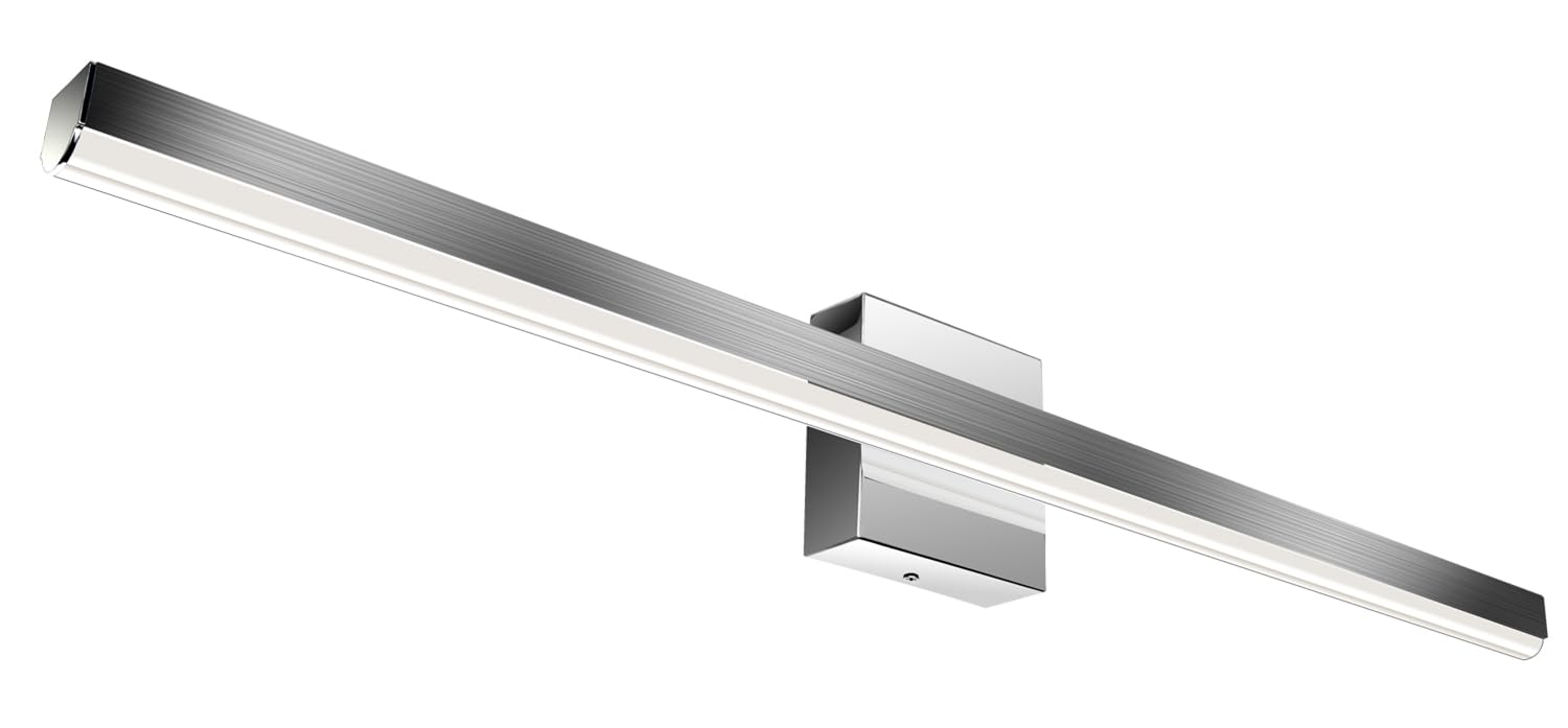 Goozegg Bathroom Vanity Light 36 Inch Modern LED Vanity Lighting Fixture Bar 24W, Chrome