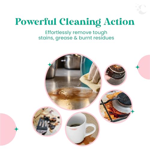 Image of Cleevo Kitchen Cleaner Spray 1L Bottle Pack (2 Sachets makes 1 Litre)|Powder to Liquid | | Non-Toxic Degreaser for Gas Stove, Chimney & Countertop | Surface Cleaner (Lilly)