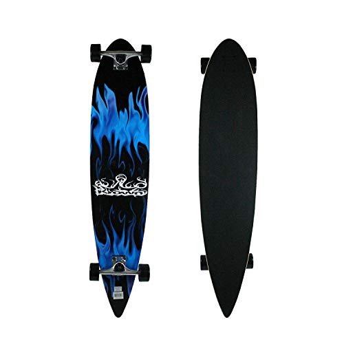 KROWN Longboards Blue Flame Complete Longboard Pintail