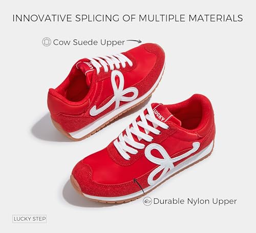 LUCKY STEP Women's Fashion Sneakers Trendy Stylish Low Top Classic Retro Casual Ladies Comfortable Running Walking Shoes3