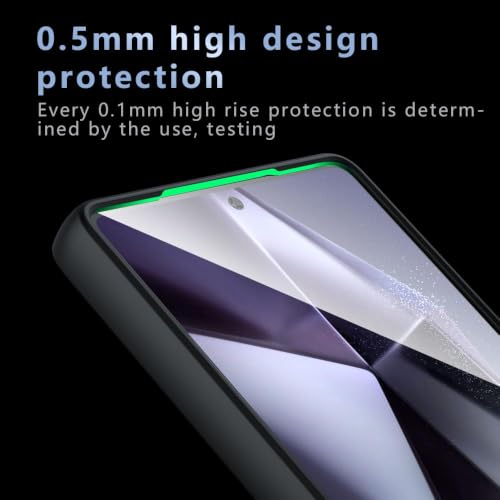 Image of Matte PC+TPU Phone Case for Samsung Galaxy S25 Ultra, Black | Air Bag Protection, Anti-Fingerprint, Micro Arc Edge, Never Turns Yellow, Skin-Friendly Feel