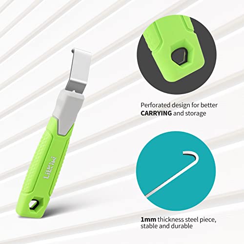 Litkiwi Vinyl Siding Removal Tool,Straight Non-Slip Grip Handled,Silicone Protective Handled,For Installation And Repair Vinyl Sidings Without Damaging Siding,Siding Zipper Tool-Green #TOP3