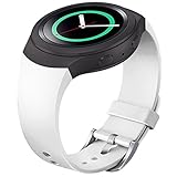 FanTEK Band for Samsung Gear S2 - Soft Silicone Sports Style Replacement Strap Work for Samsung Gear S2 Smart Watch SM-R720 SM-R730 Version Only (White)