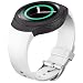 FanTEK Band for Samsung Gear S2 - Soft Silicone Sports Style Replacement Strap Work for Samsung Gear S2 Smart Watch SM-R720 SM-R730 Version Only (White)