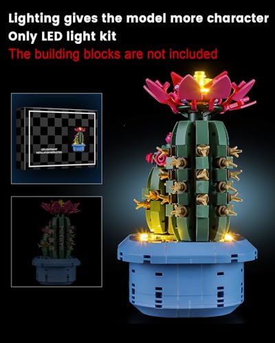 Image of LED Light Kit for Lego The Botanical Collection Flowering Cactus 11509 Set, Compatible with Lego 11509 Building Blocks Model(Not Include Blocks Set)