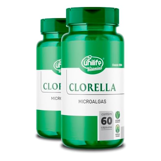 Kit 2 Clorella 500MG Unilife 60 Cápsulas