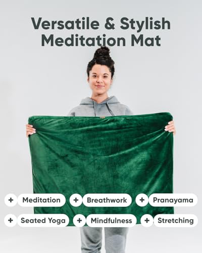 Image of Mindful & Modern Zabuton Meditation Mat - Cotton Filled Yoga and Meditation Pad - Zabuton Meditation Cushion for Kneeling and Sitting Support - Large Rectangular Sitting Floor Pillow for Bench or Zafu